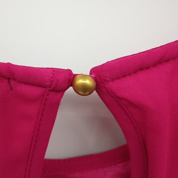 Papermoon for Stitchfix Women's Deep Pink Short Sleeve Dress Size XS - Picture 8 of 12